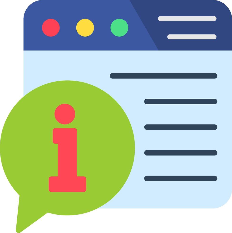 Information Flat Icon vector