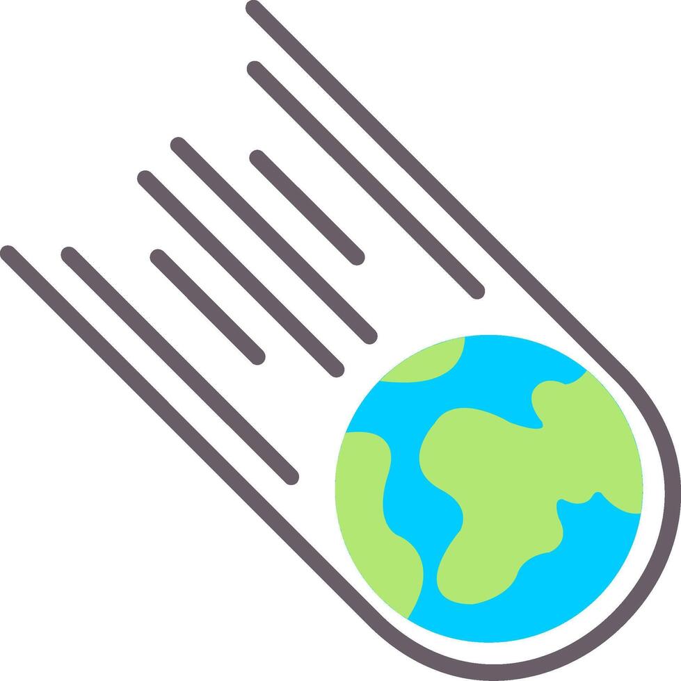 Meteorite Flat Icon vector