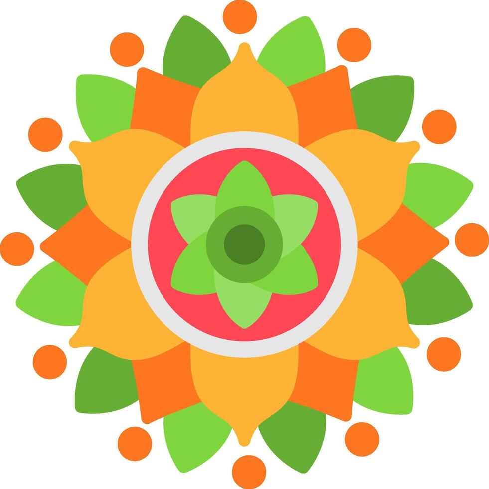 Mandala Flat Icon vector