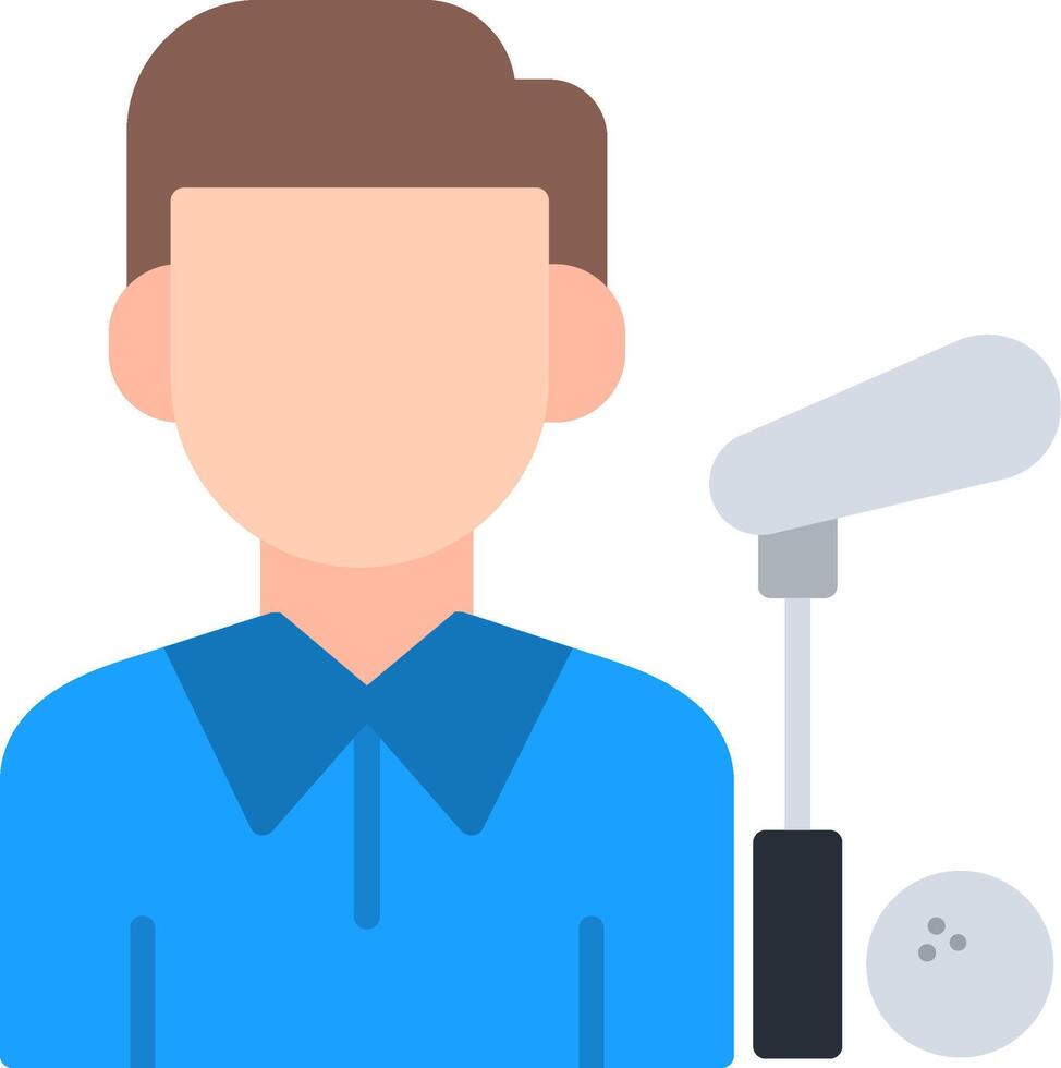 Golfer Flat Icon vector