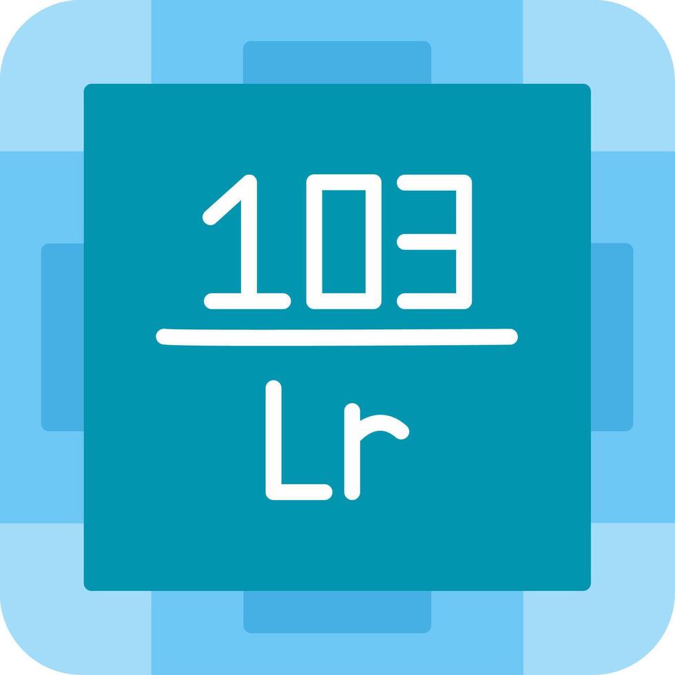 Lawrencium Flat Icon vector