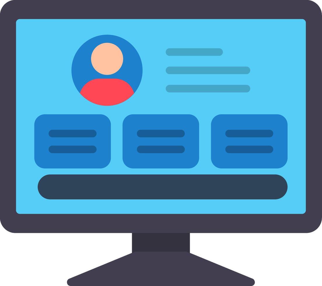 Profile Flat Icon vector