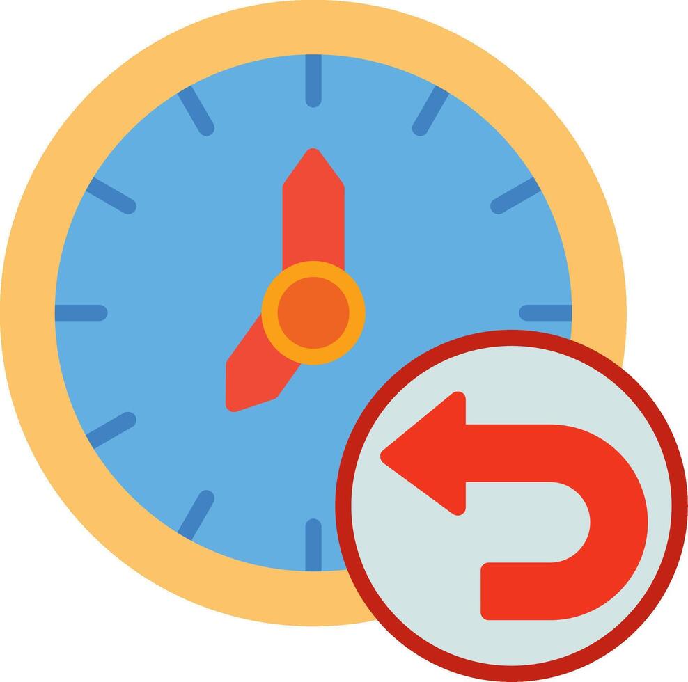 Return To The Past Flat Icon vector