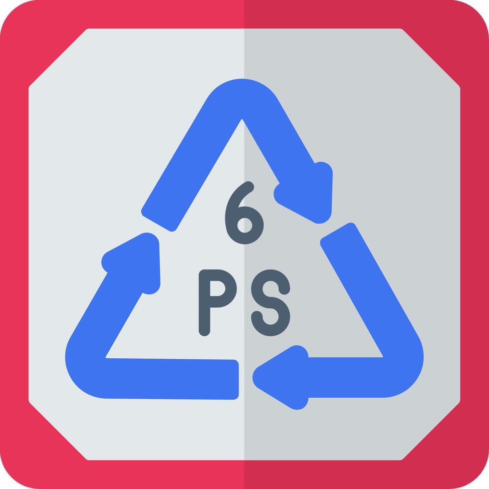Polycarbonate Flat Icon vector