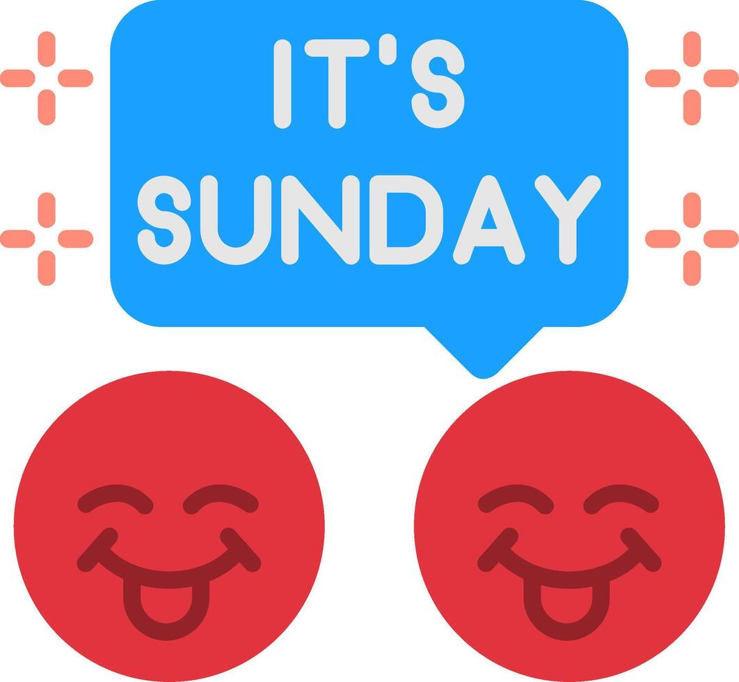 Sunday Flat Icon vector