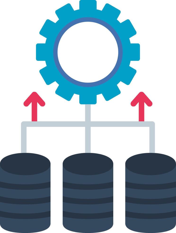 Data Integration Flat Icon vector