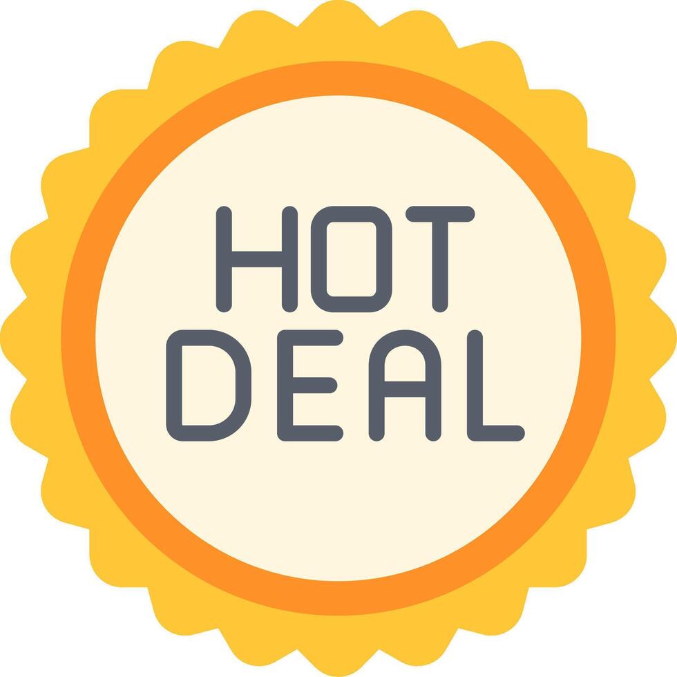 Hot Deal Flat Icon vector
