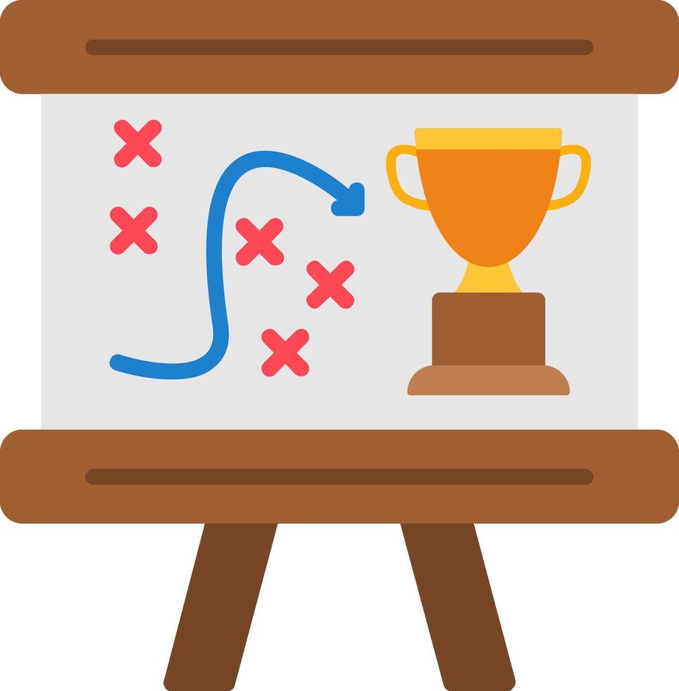 Game Plan Flat Icon vector