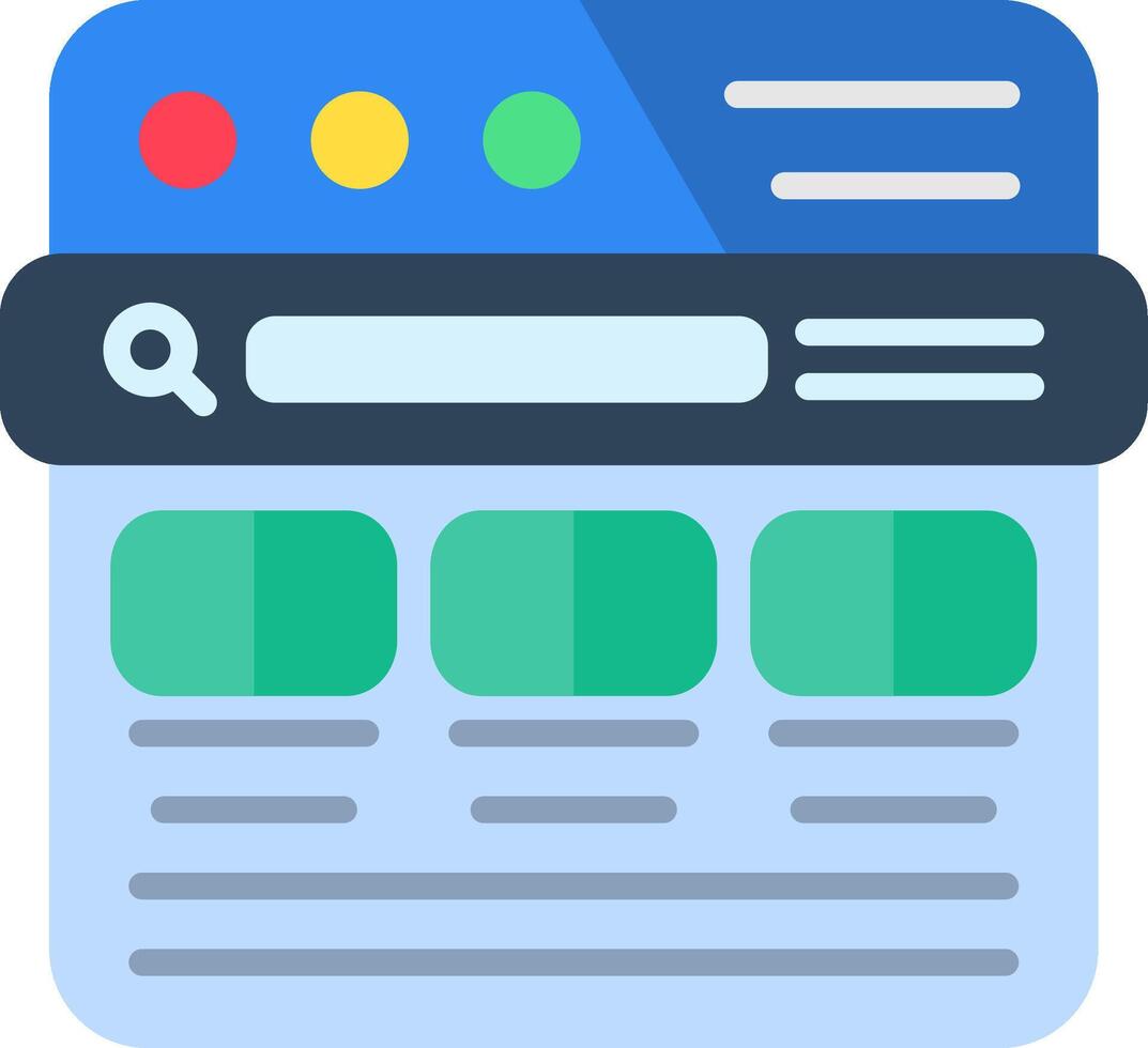 Landing Page Flat Icon vector