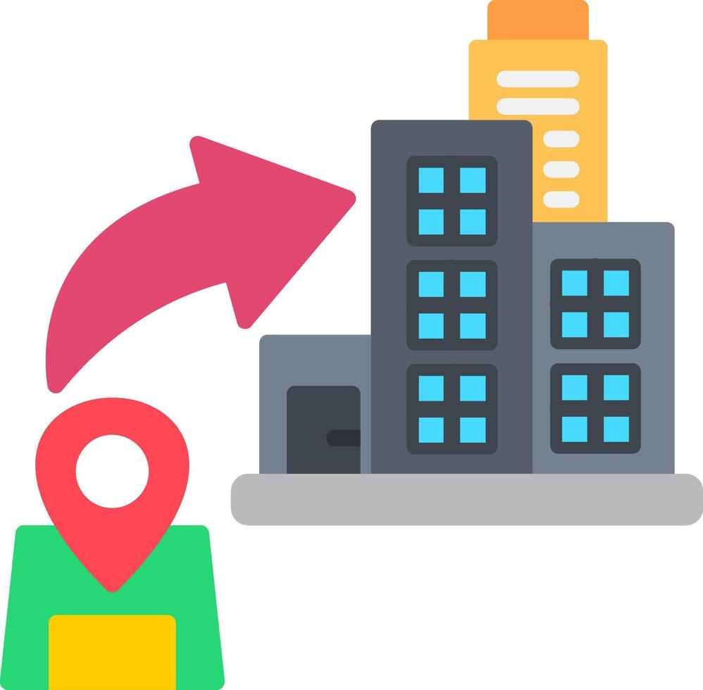 Land Flat Icon vector