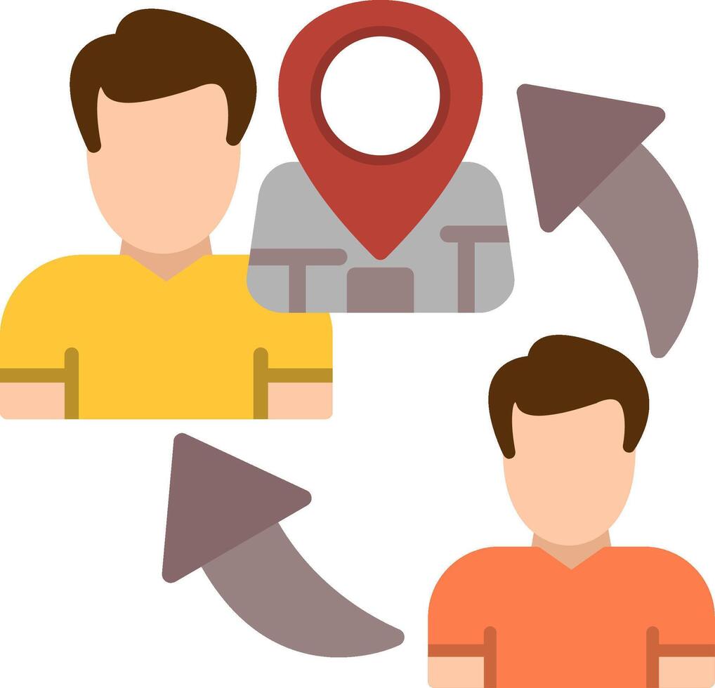 Meeting Point Flat Icon vector