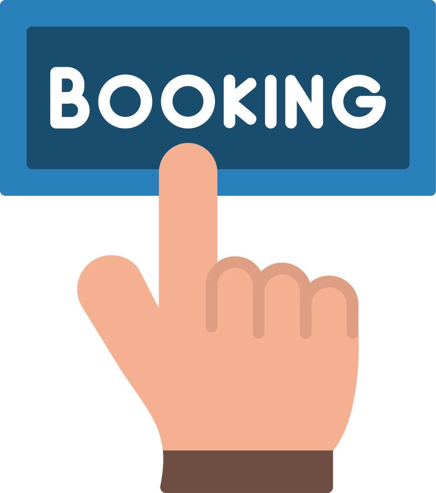 Online Booking Flat Icon vector
