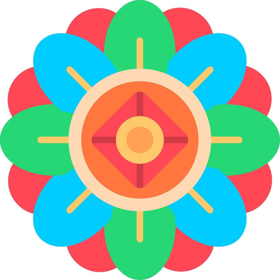 Mandala Flat Icon vector
