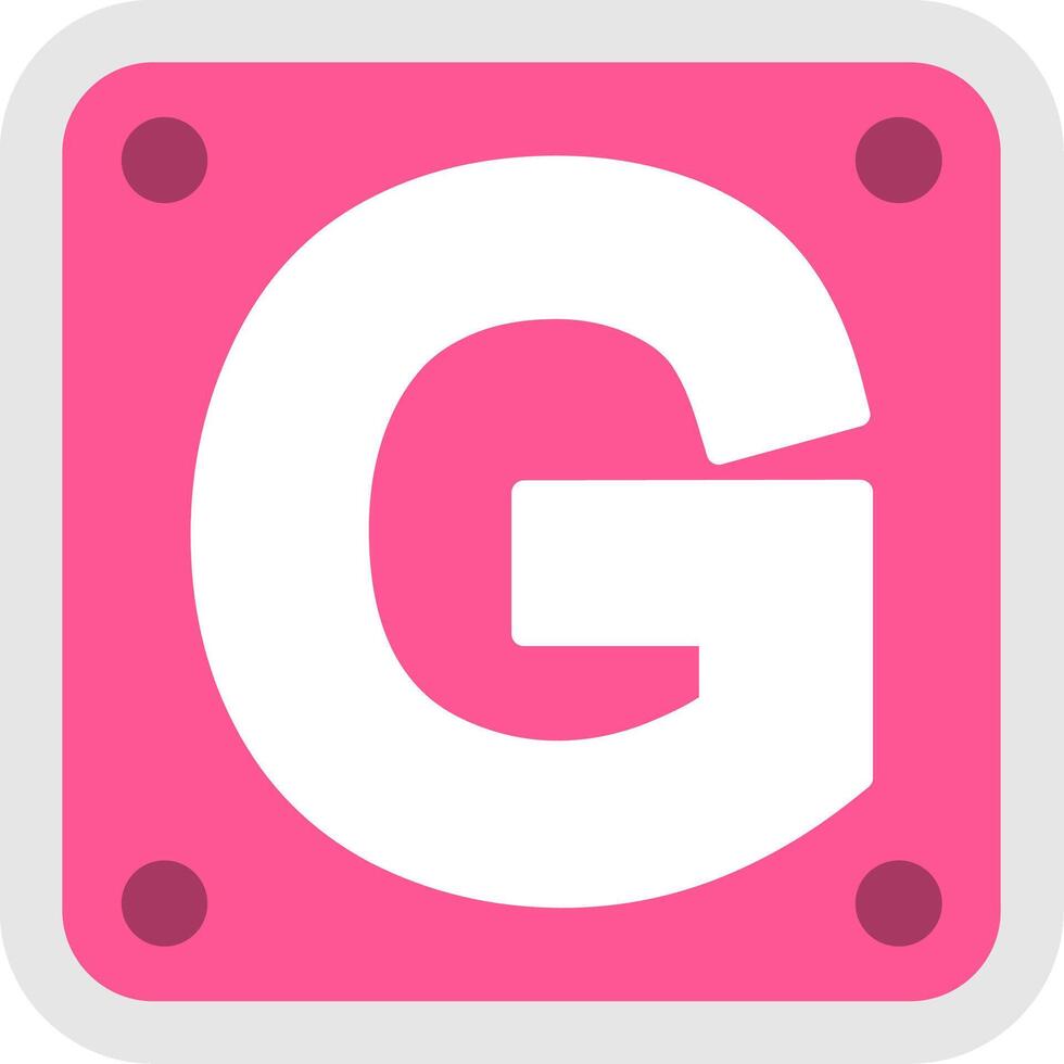Letter G Flat Icon vector
