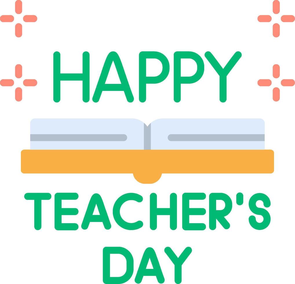Teachers Day Flat Icon vector