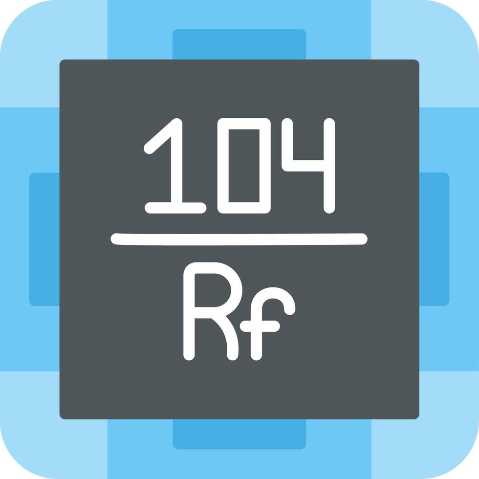 Rutherfordium Flat Icon vector