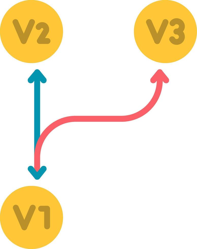 Version Control Flat Icon vector