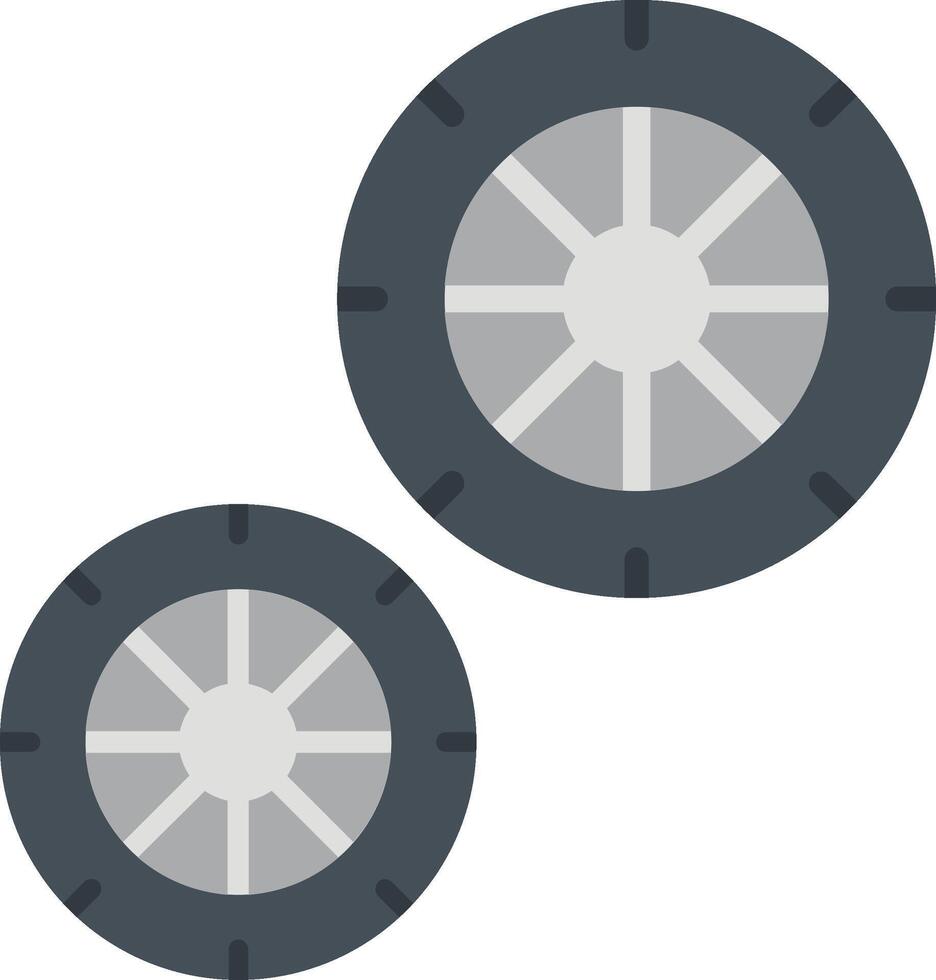 wheels Flat Icon vector