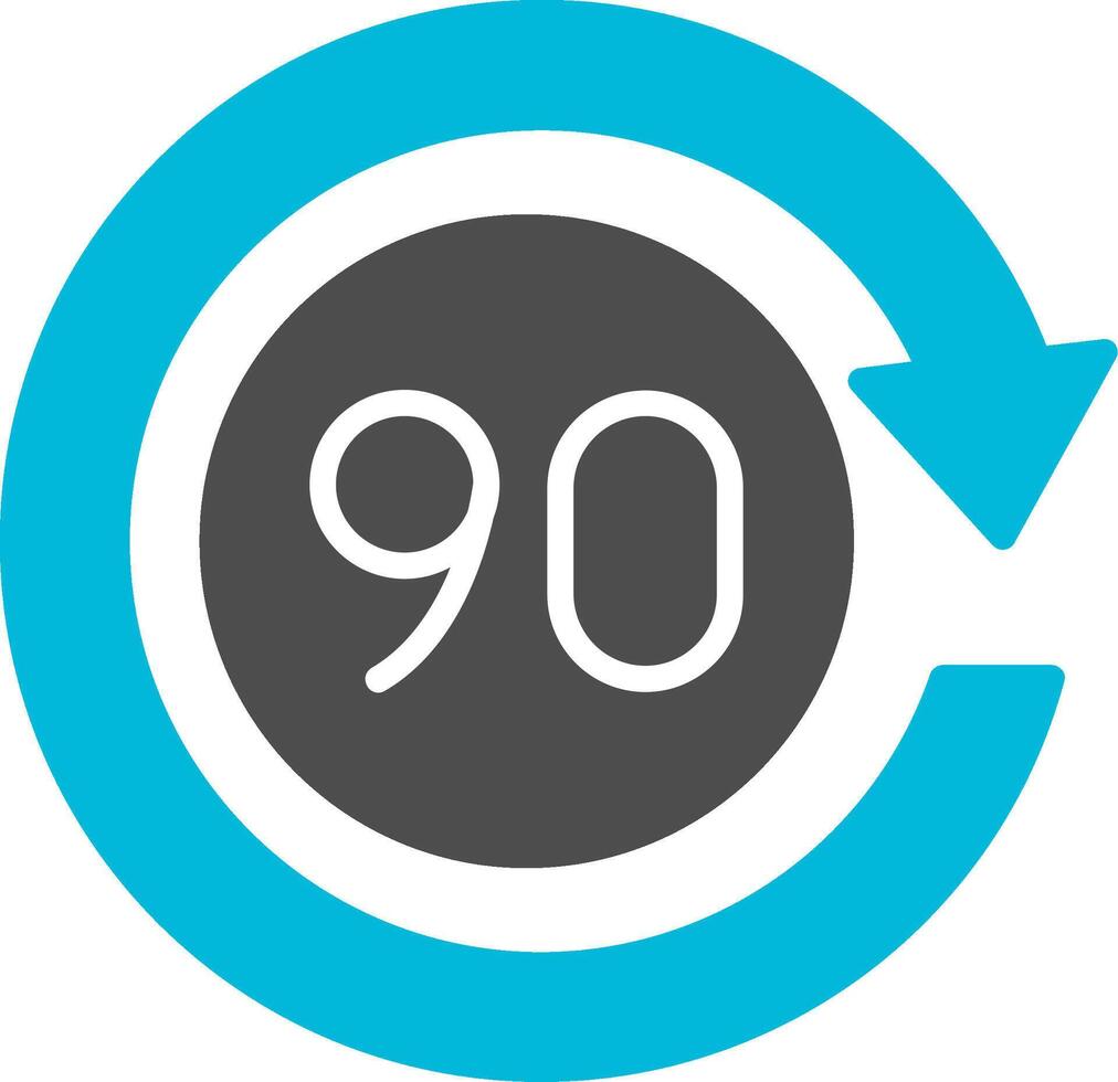90 Days Flat Icon vector