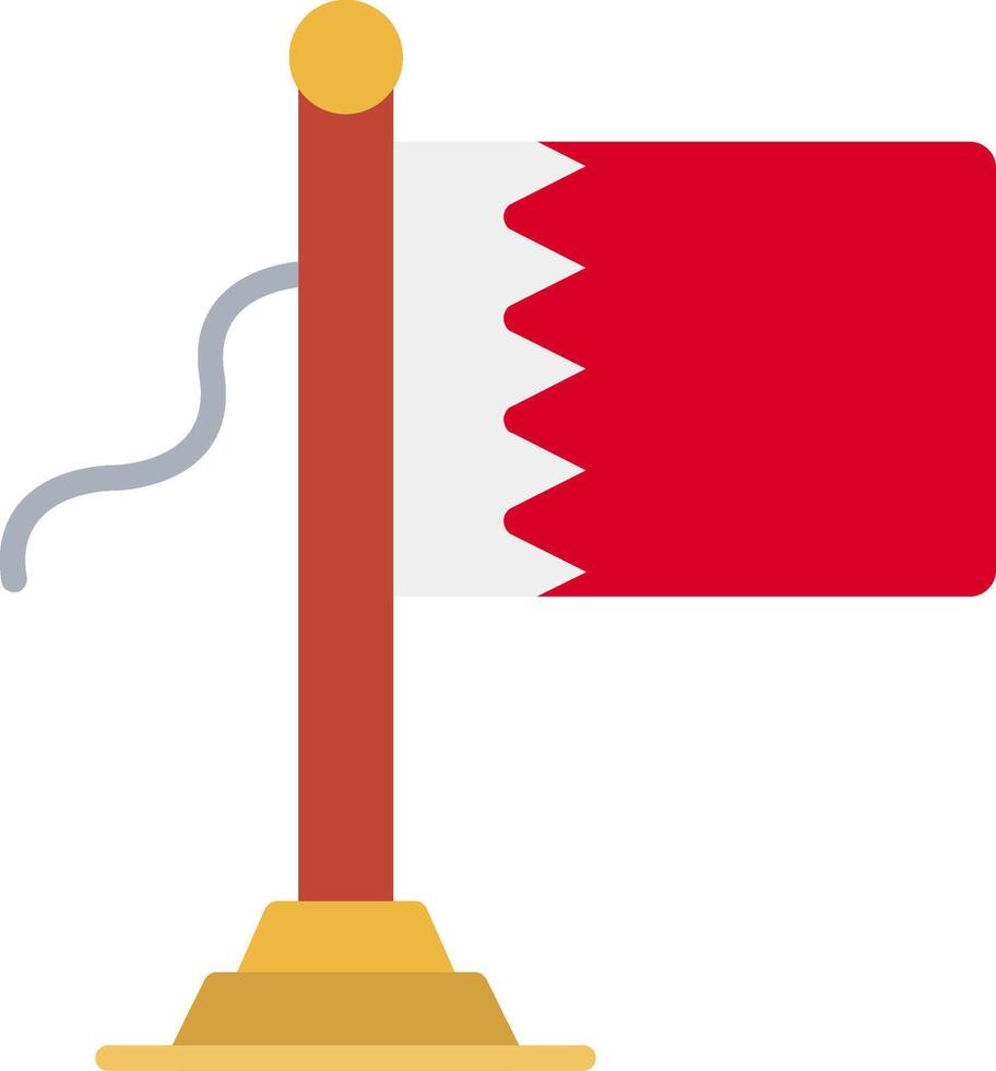 Bahrain Flag Flat Icon vector