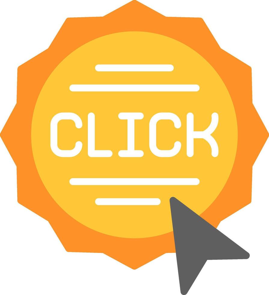 Click Flat Icon vector