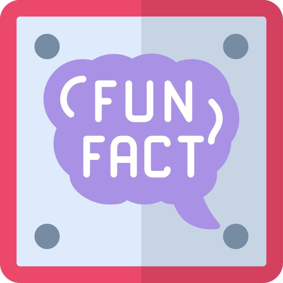 Fun Fact Flat Icon vector