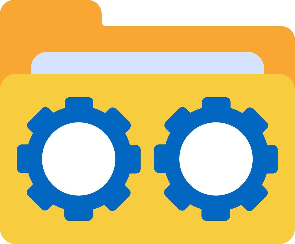 Folder Management Flat Icon vector