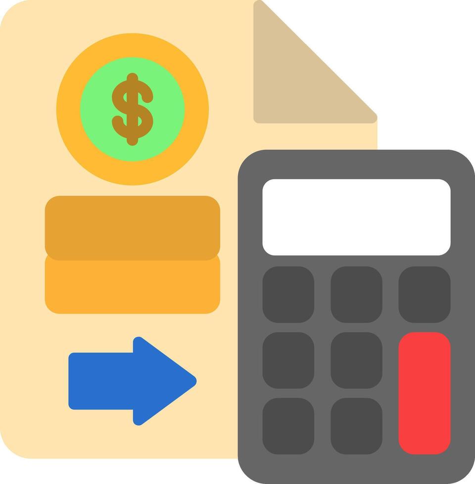 Estimate Flat Icon vector