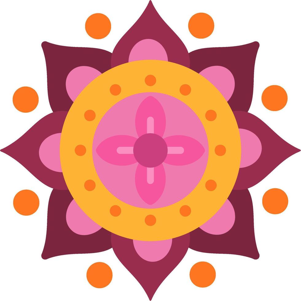 Mandala Flat Icon vector
