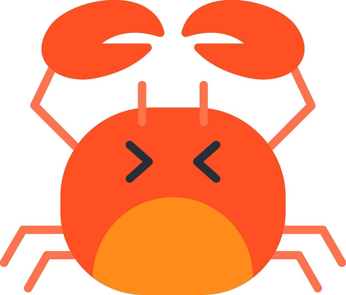 Hermit Crab Flat Icon vector