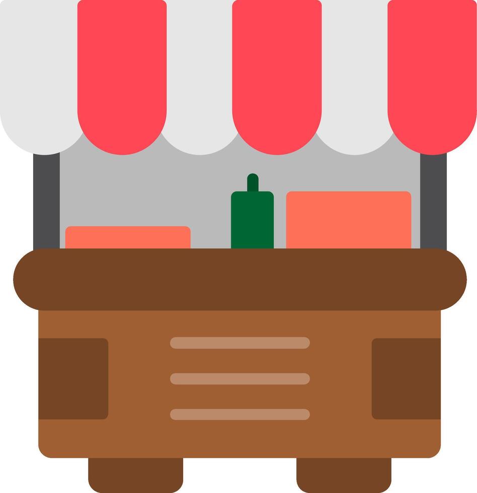 Food Stall Flat Icon vector