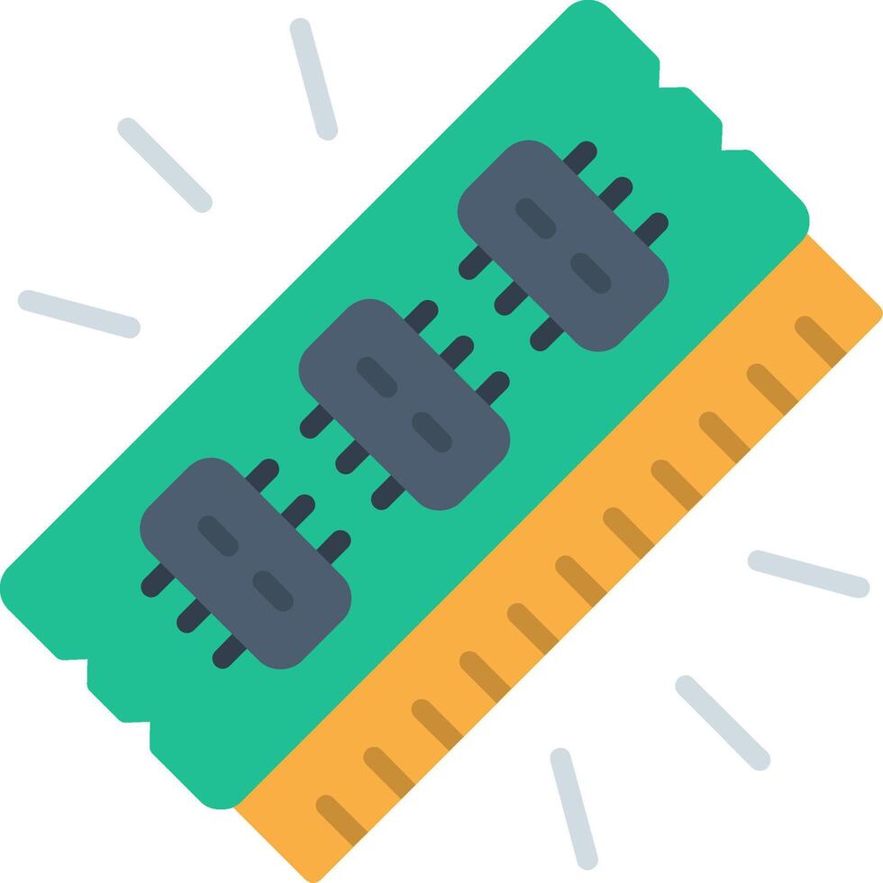 Random Access Memory Flat Icon vector