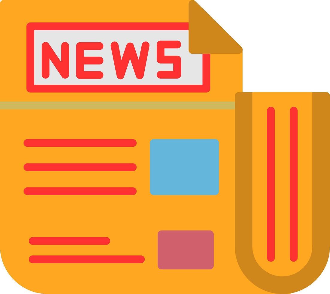 Newspaper Flat Icon vector