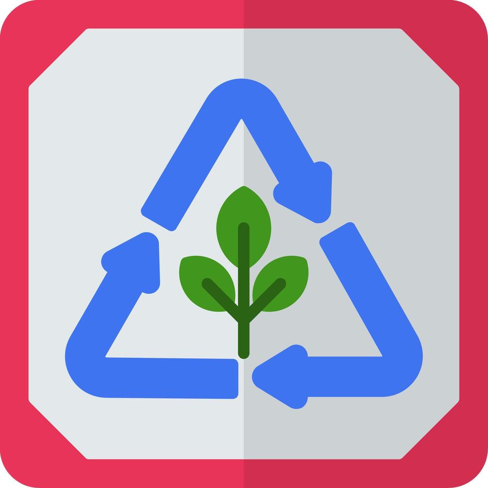 Recyclable Flat Icon vector