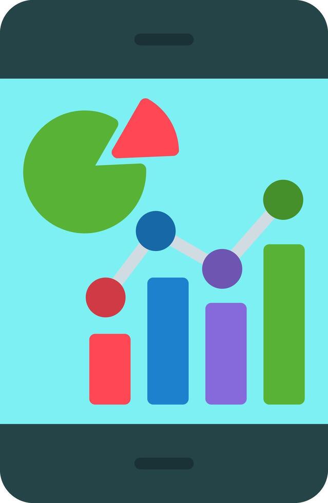 Pie Chart Flat Icon vector