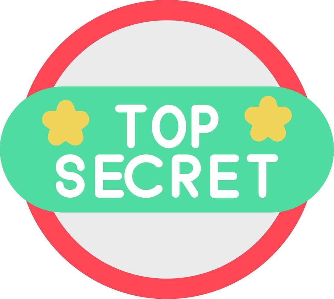 Top Secret Flat Icon vector