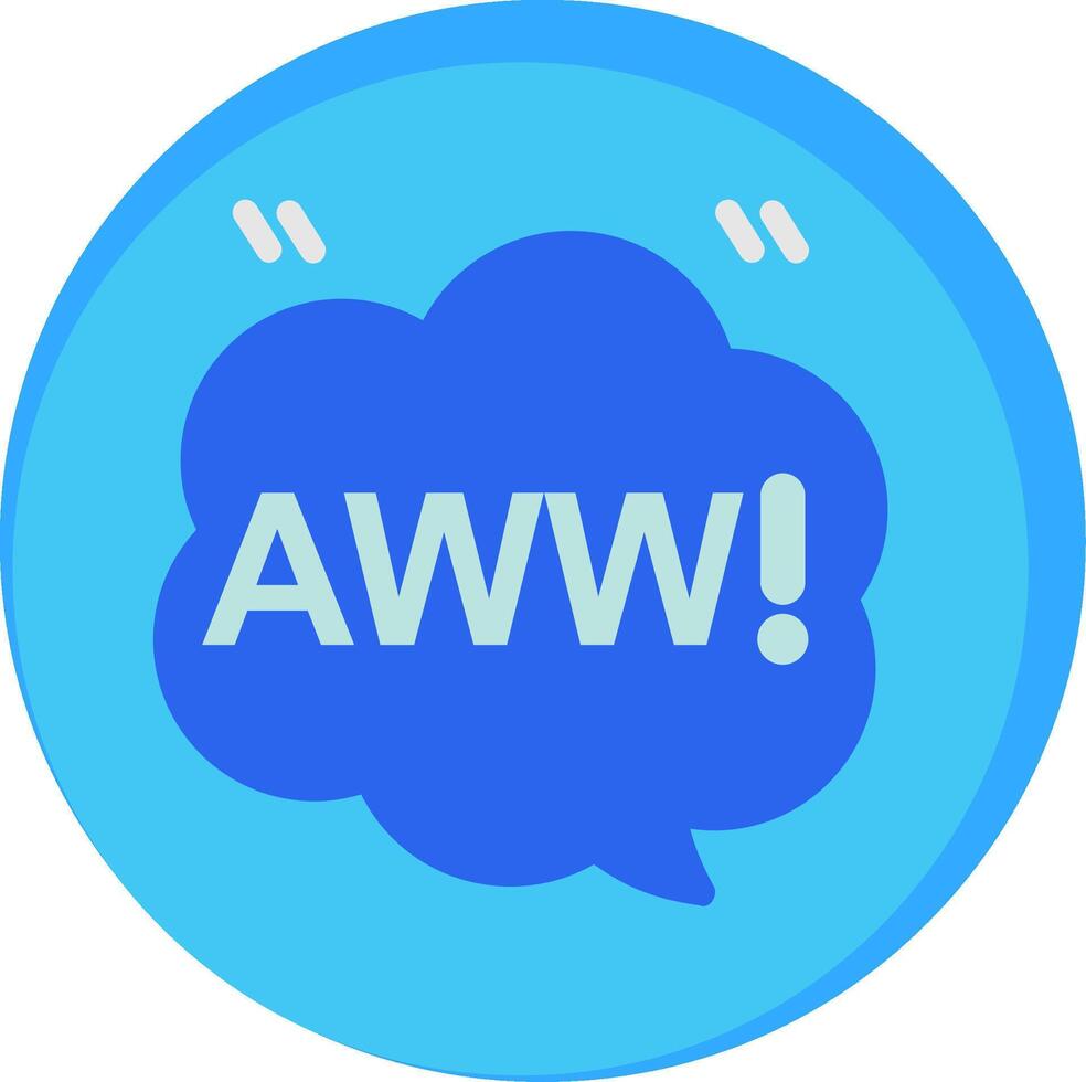 Aww Flat Icon vector