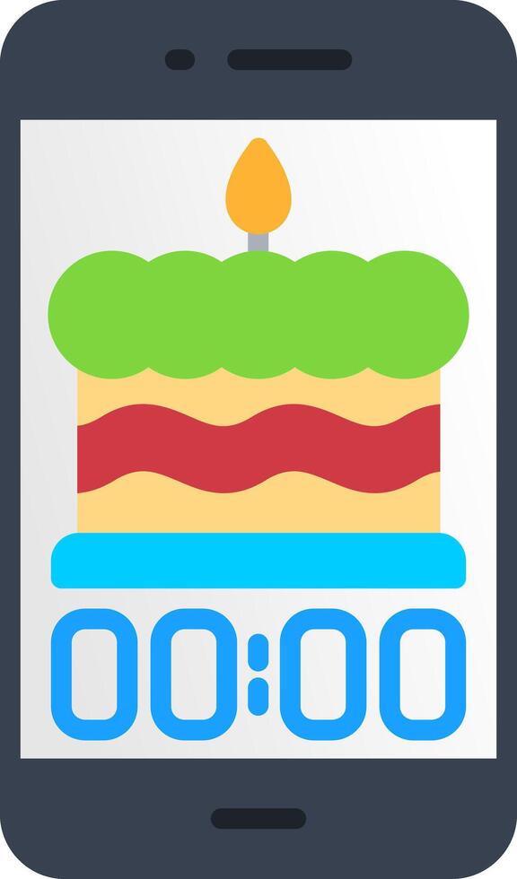 Birthday Flat Icon vector