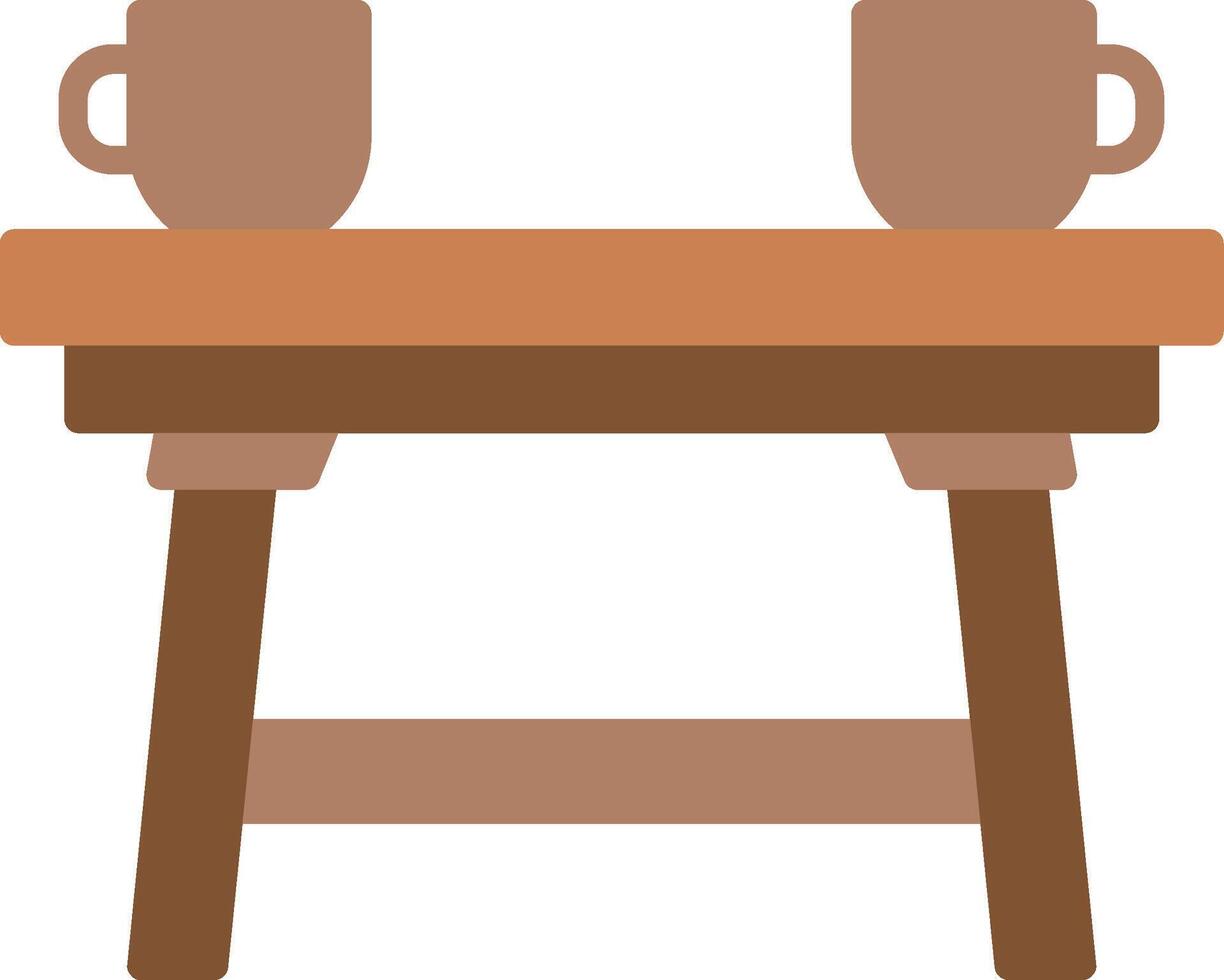 Coffee Table Flat Icon vector