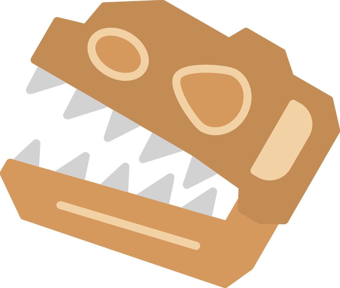 Dinosaur skull Flat Icon vector