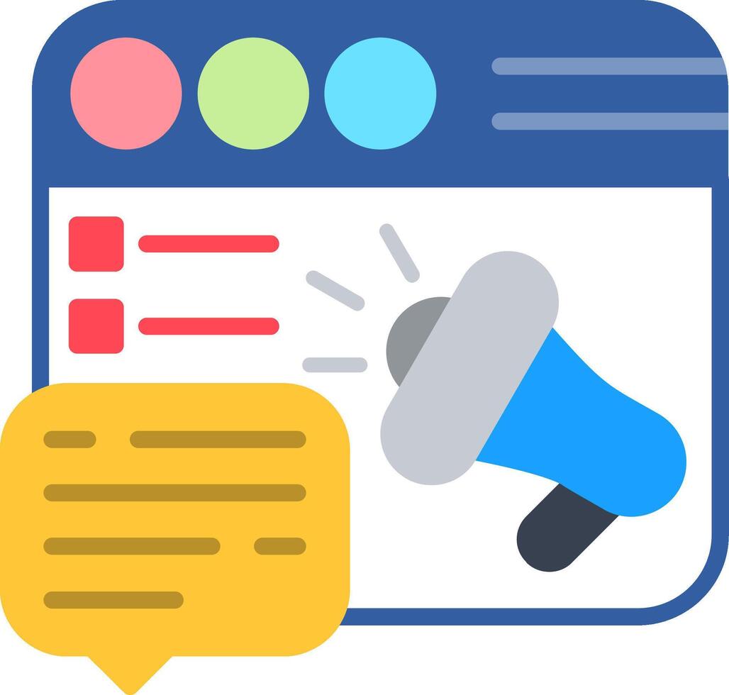 Digital Marketing Flat Icon vector