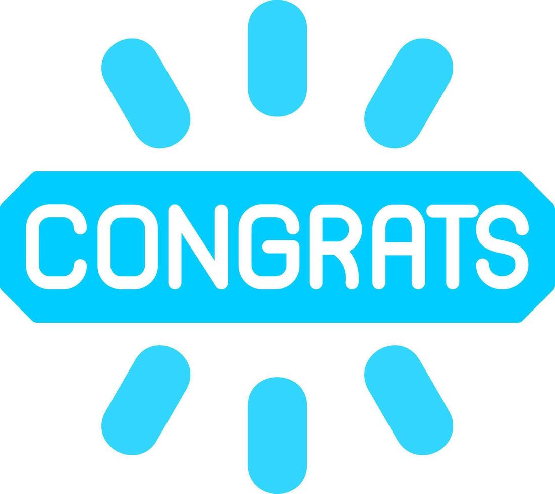 Congrats Flat Icon vector