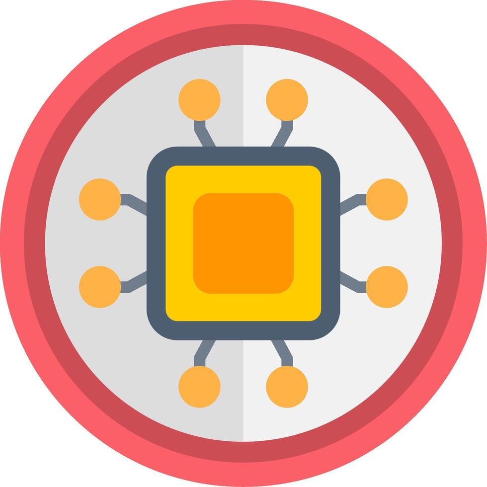 Ic Chip Flat Icon vector