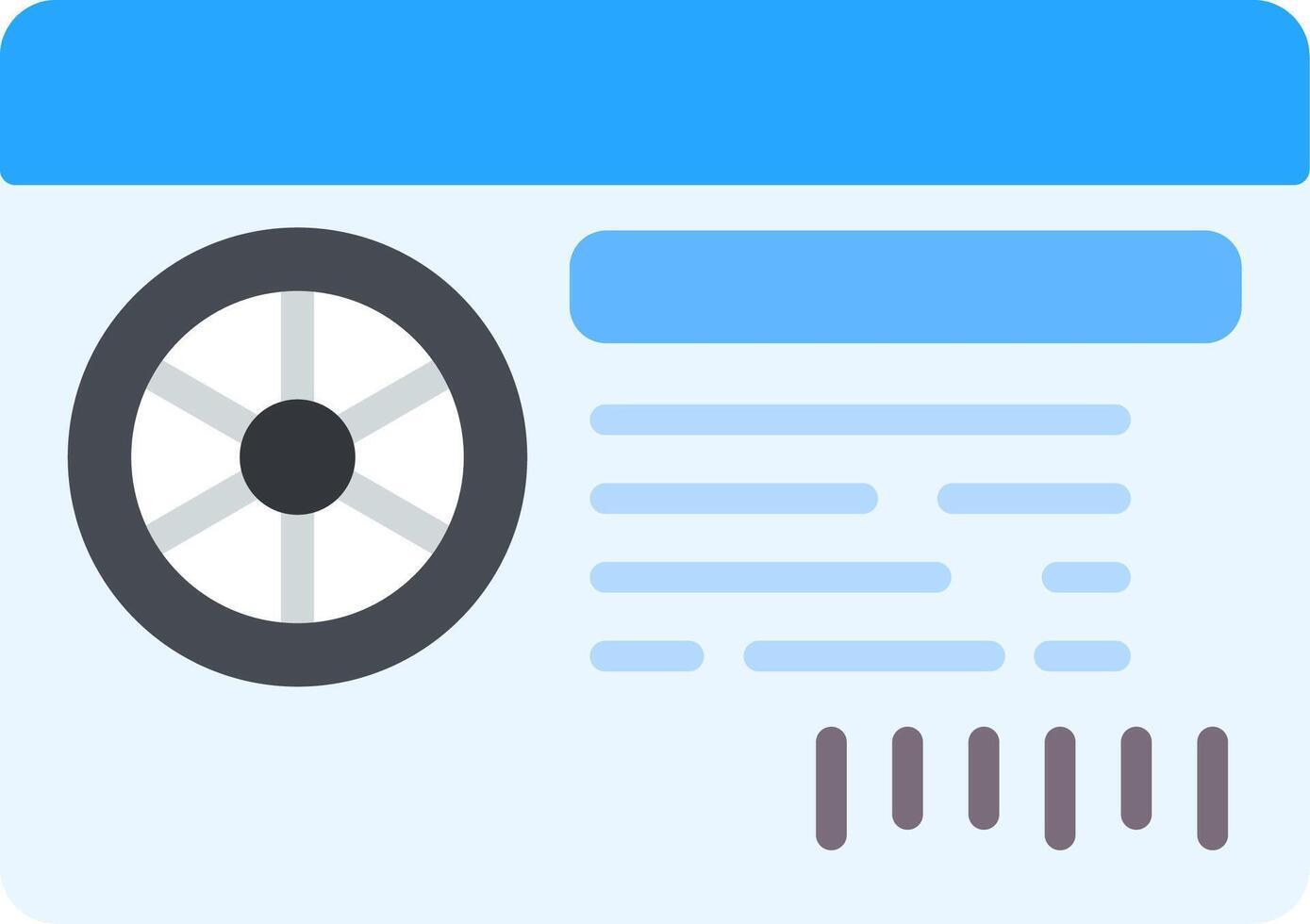 Driving License Flat Icon vector