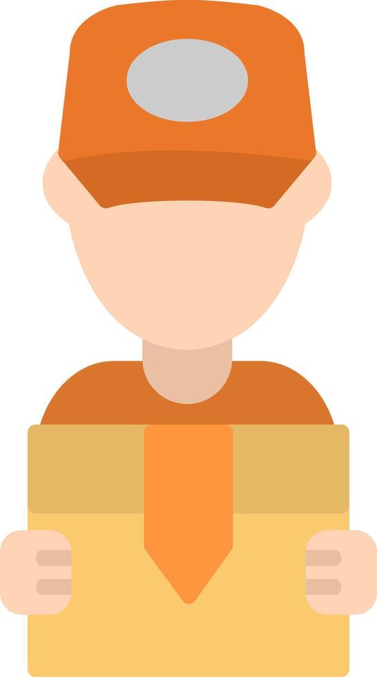 Delivery Man Flat Icon vector