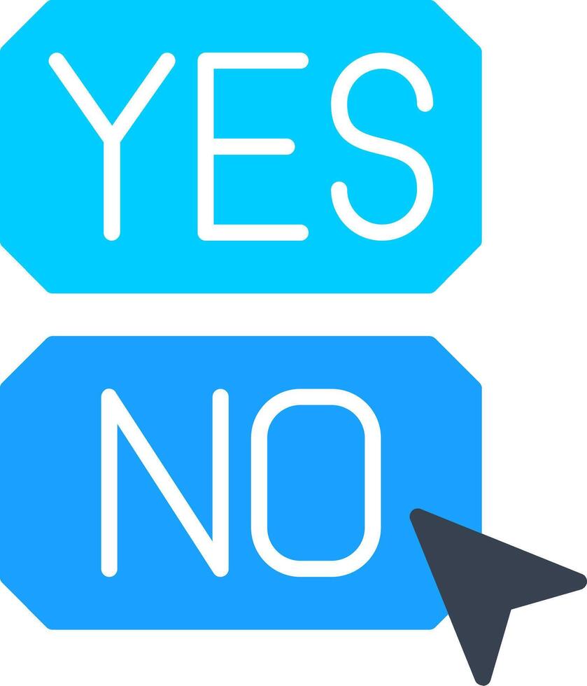 No Flat Icon vector