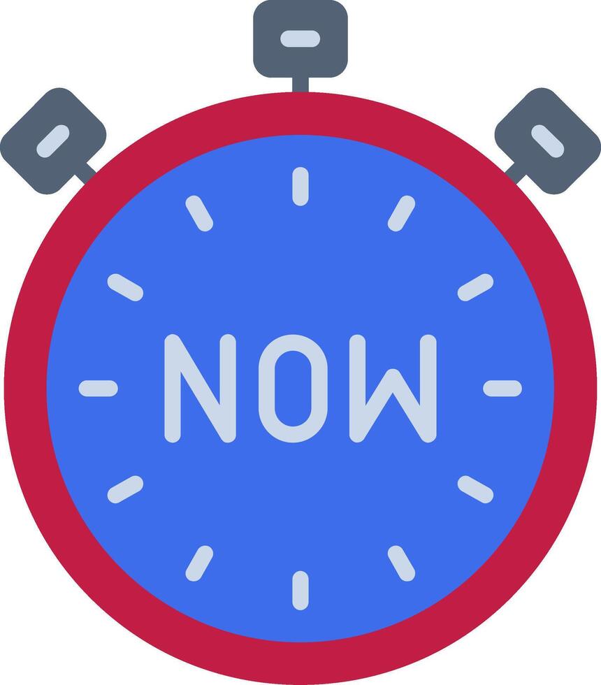Now Flat Icon vector