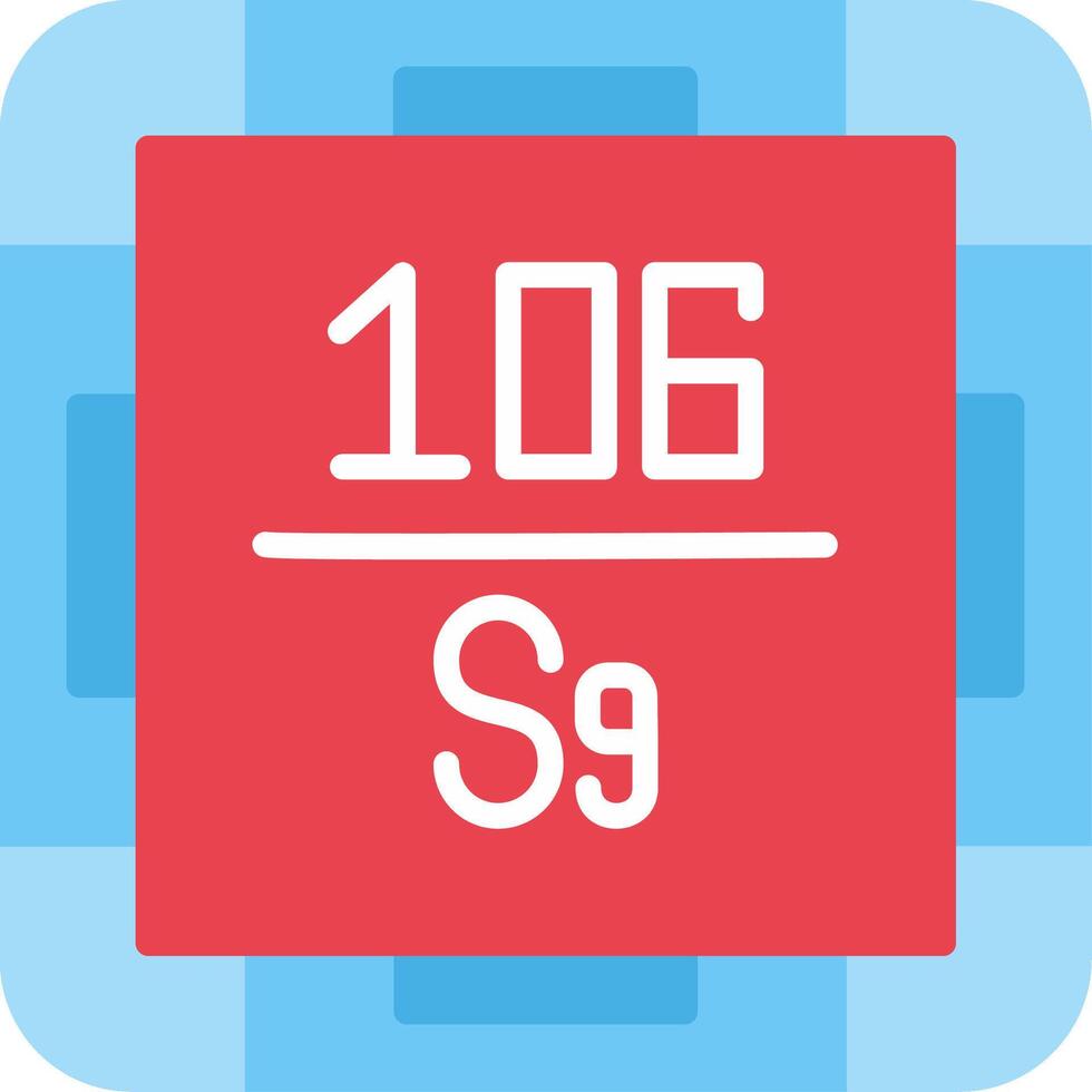 Seaborgium Flat Icon vector