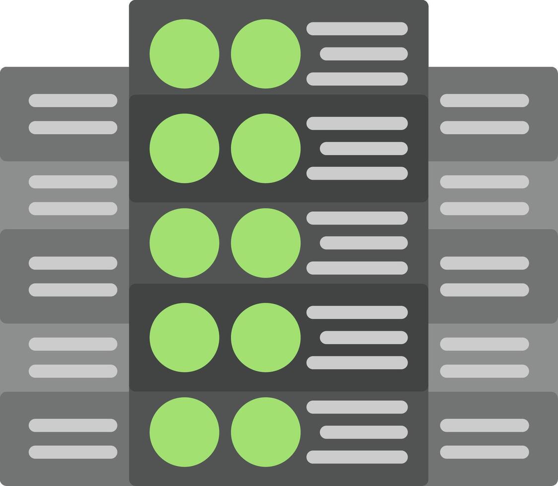 Servers Flat Icon vector