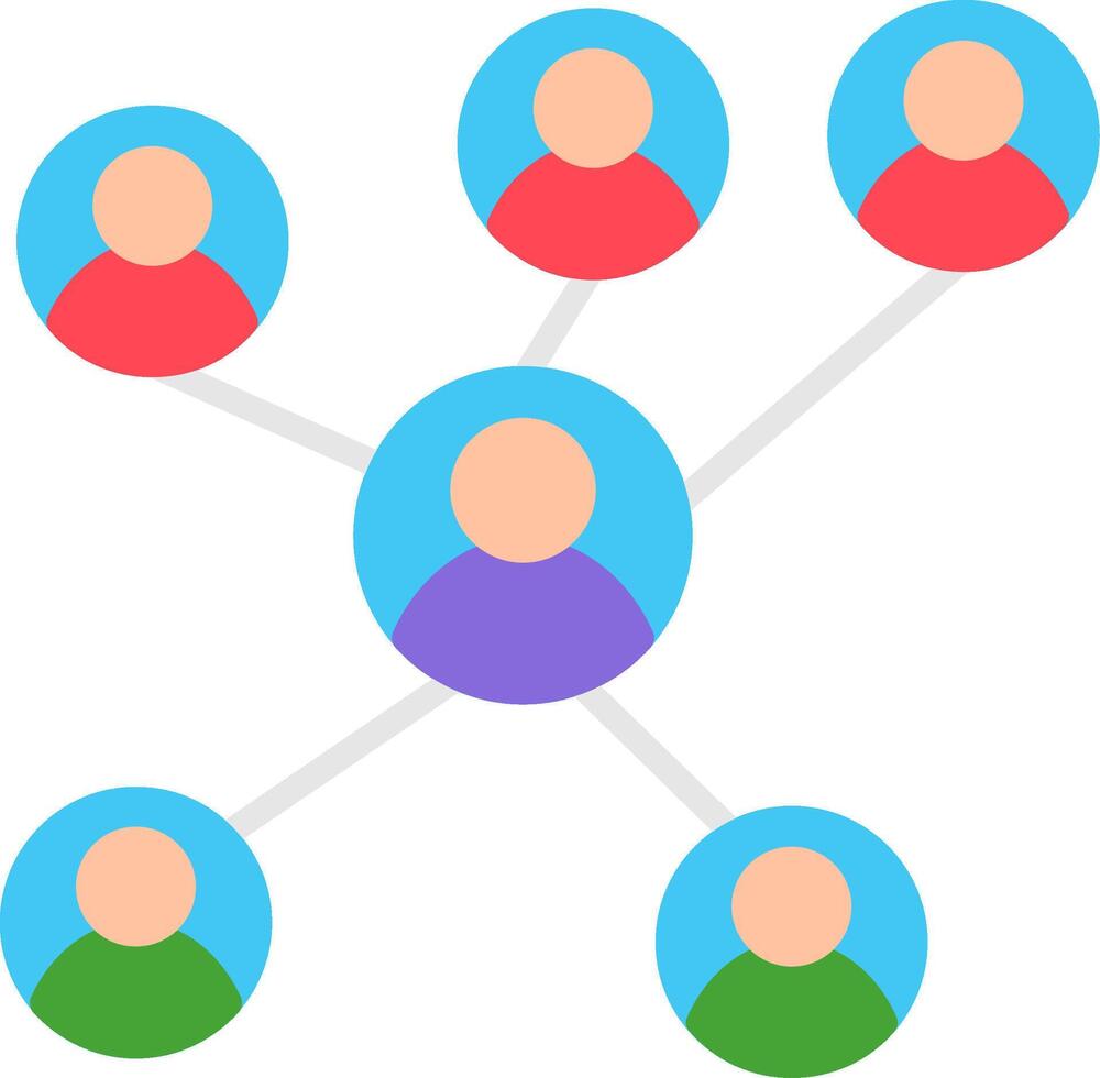 Social Network Flat Icon vector